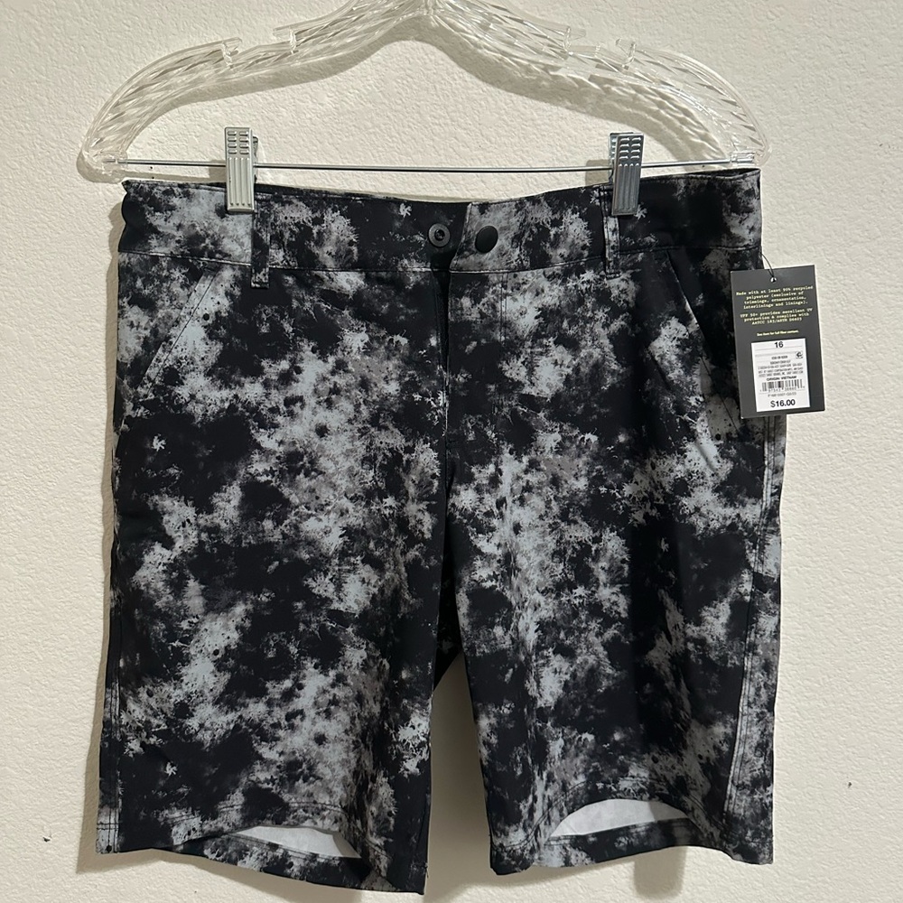 Black and White Boys Swim Shorts